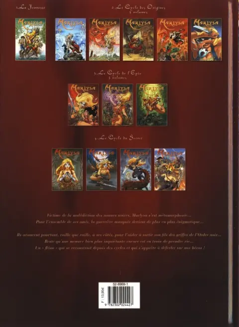 Verso de l'album Marlysa Tome 12 L'ordre noir