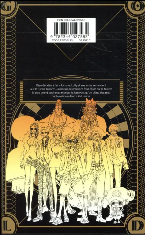 Verso de l'album One Piece Film : Gold 1