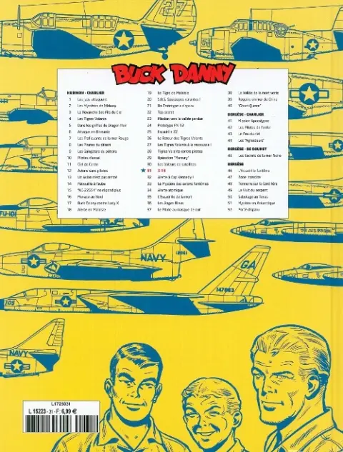 Verso de l'album Buck Danny Tome 31 X-15