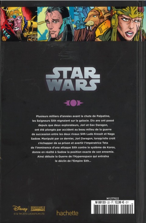 Verso de l'album Star Wars - Légendes - La Collection Tome 22 La Légende des Jedi - II. La Chûte des Sith