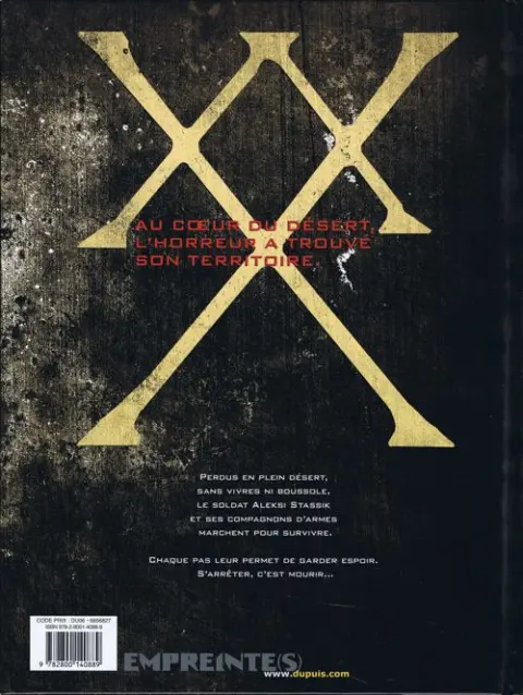 Verso de l'album Bunker Tome 2/5 Point zéro