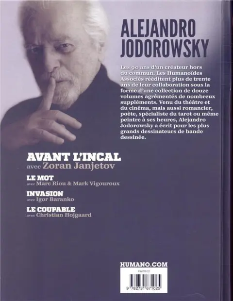 Verso de l'album Alejandro Jodorowsky 90e anniversaire Volume 4