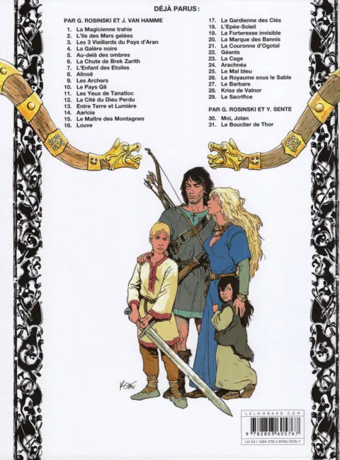 Verso de l'album Thorgal Tome 11 Les Yeux de Tanatloc