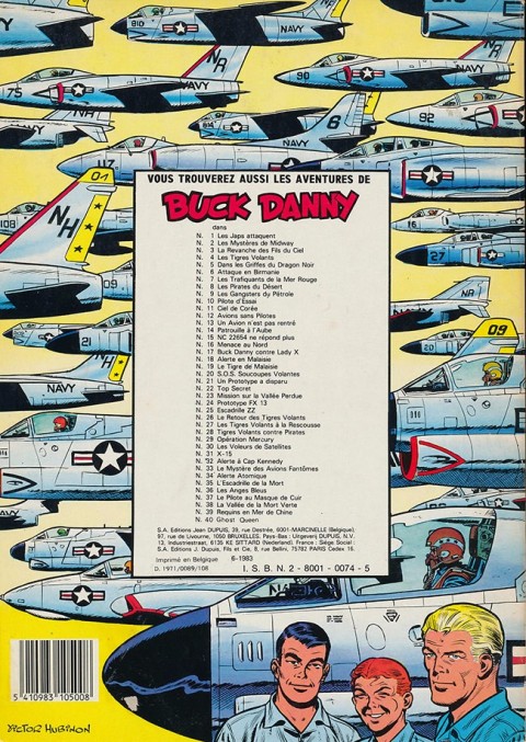 Verso de l'album Buck Danny Tome 37 Le pilote au masque de cuir