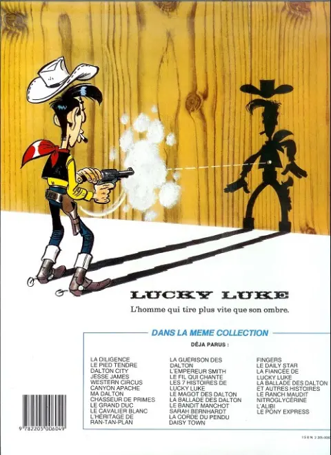 Verso de l'album Lucky Luke Tome 39 Chasseur de primes