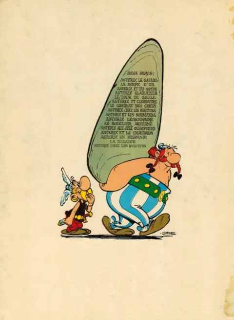 Verso de l'album Astérix Tome 4 Astérix gladiateur