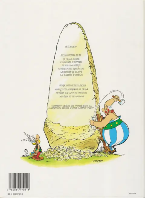 Verso de l'album Astérix Tome 27 Le fils d'Astérix