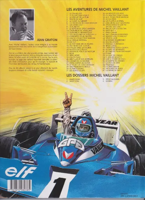 Verso de l'album Michel Vaillant Tome 12 Les Chevaliers de Königsfeld