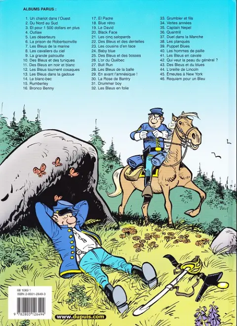 Verso de l'album Les Tuniques Bleues Tome 41 Les bleus en cavale