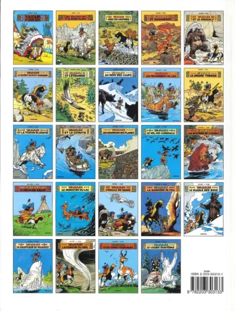 Verso de l'album Yakari Tome 13 Les seigneurs des plaines