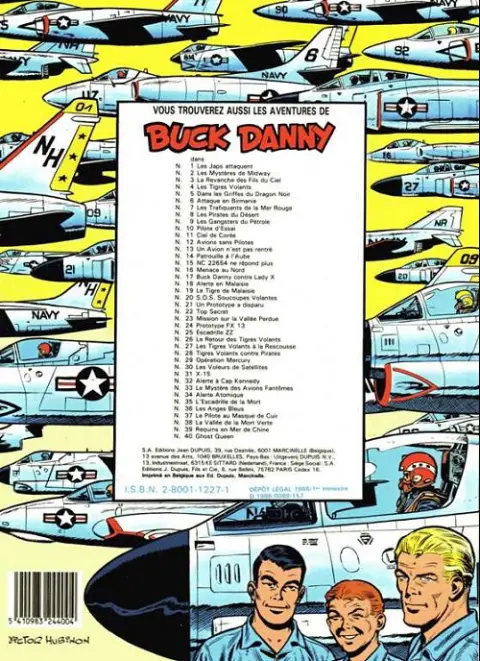 Verso de l'album Buck Danny Tome 31 X-15