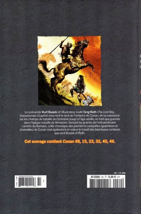 Verso de l'album The Savage Sword of Conan - La Collection Tome 80 Né au champ de bataille