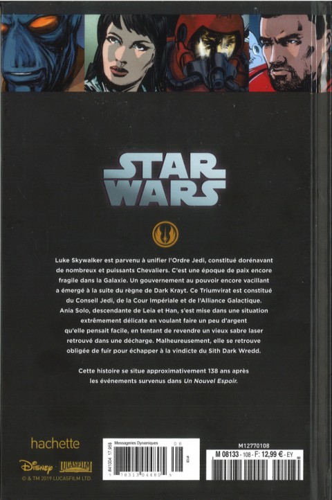Verso de l'album Star Wars - Légendes - La Collection Saison 108 Star Wars Legacy Saison II - II. La Voie de la Liberté