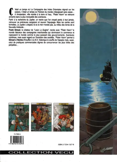 Verso de l'album Pieter Hoorn Tome 1 La passe des cyclopes