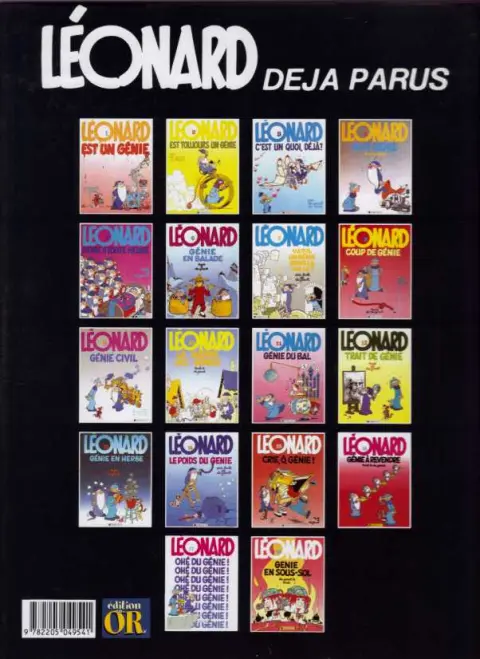Verso de l'album Léonard Tome 14 Le Poids du génie