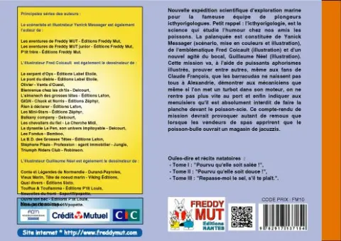 Verso de l'album Ouïes-dire & Récits natatoires Tome 3 Repasse-moi le sel, s'il te plaît.