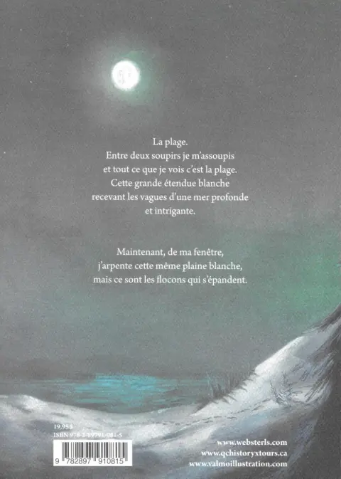 Verso de l'album Le grain de sable Olivier Le Jeune premier esclave au Canada