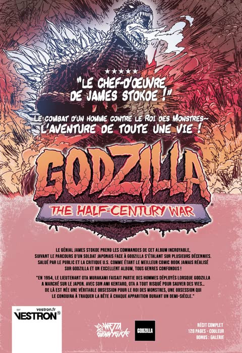Verso de l'album Godzilla - The Half-Century War