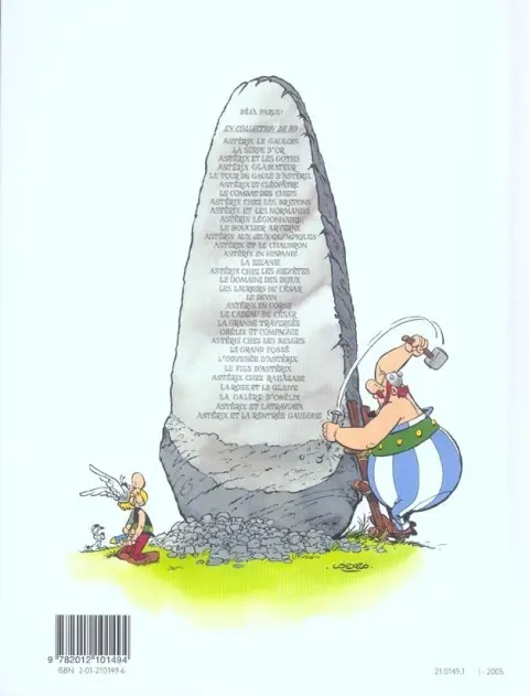 Verso de l'album Astérix Tome 17 Le domaine des dieux