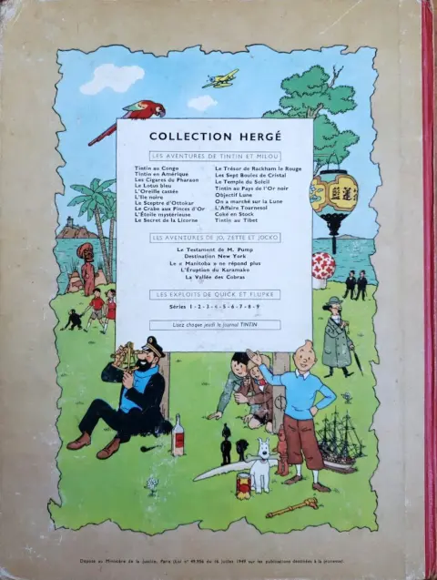 Verso de l'album Les Aventures de Jo, Zette et Jocko Tome 1 Le testament de M. Pump