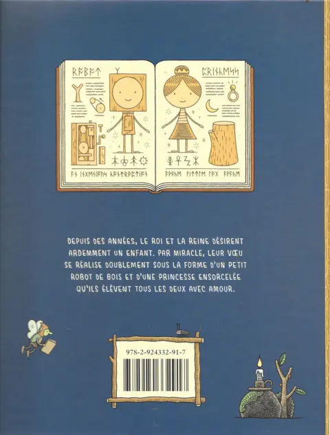 Verso de l'album Le petit robot de bois et la princesse-bûchette