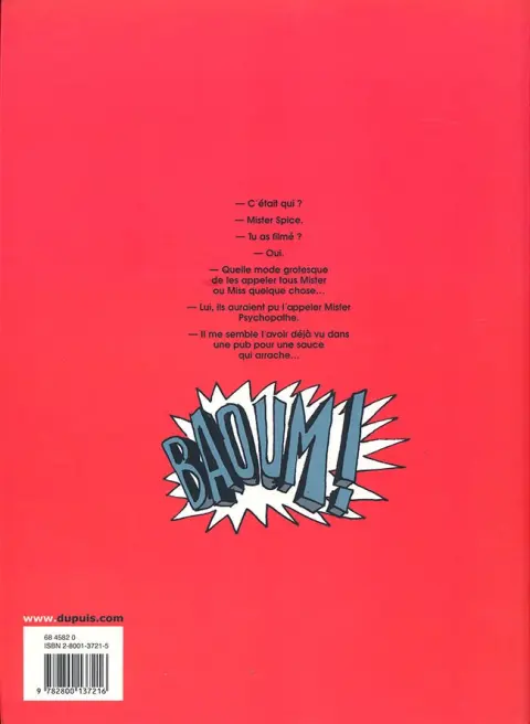 Verso de l'album Comix Remix Tome 1 Feu Mister Mercure
