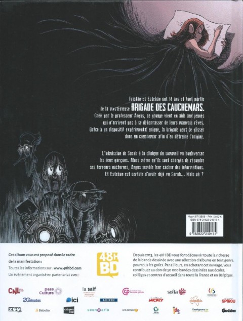 Verso de l'album La Brigade des cauchemars Tome 1 Sarah