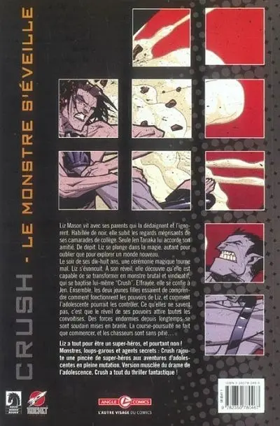 Verso de l'album Crush Tome 1 Le monstre s'éveille