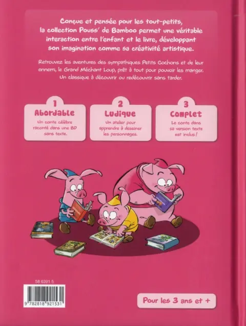 Verso de l'album Les 3 petits cochons