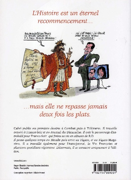 Verso de l'album L'Histoire de France De Clovis à Nicolas Ier