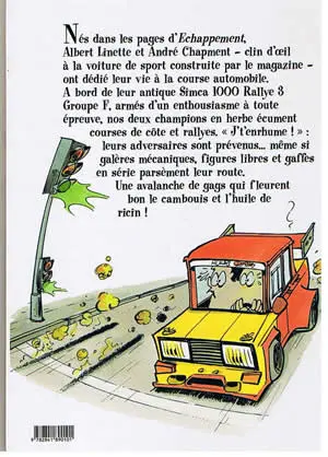 Verso de l'album Albert Linette et André Chapment Tome 1 J't'enrhume!