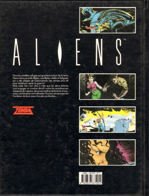 Verso de l'album Aliens : Guerre pour la terre 1