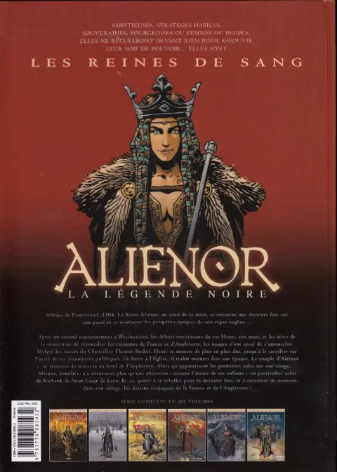 Verso de l'album Les Reines de sang - Aliénor, la Légende noire Volume 6