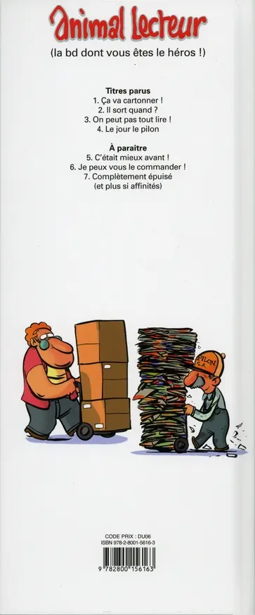 Verso de l'album Animal lecteur Tome 4 Le jour le pilon