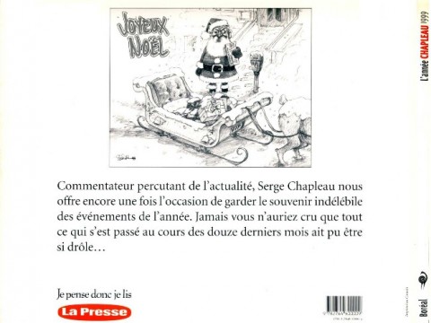 Verso de l'album L'année Chapleau 1999