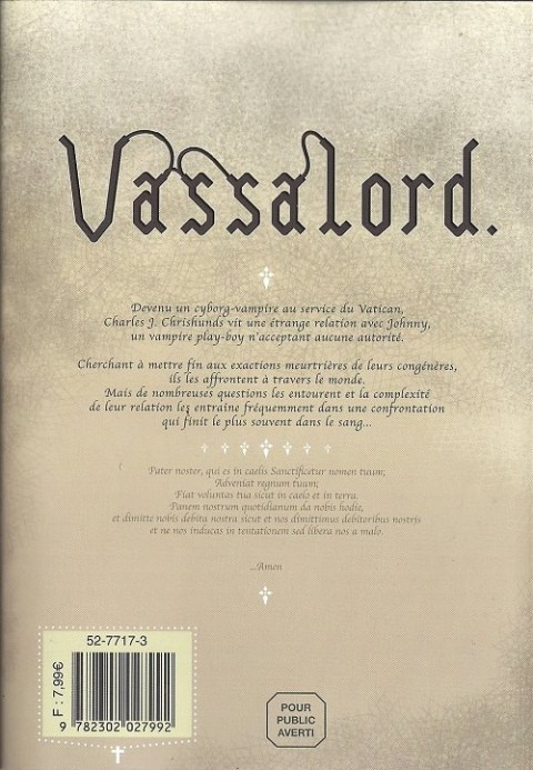 Verso de l'album Vassalord. 4
