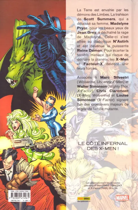 Verso de l'album X-Men : Inferno