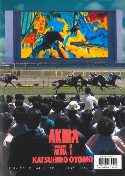 Verso de l'album Akira Tome 3 Akira II
