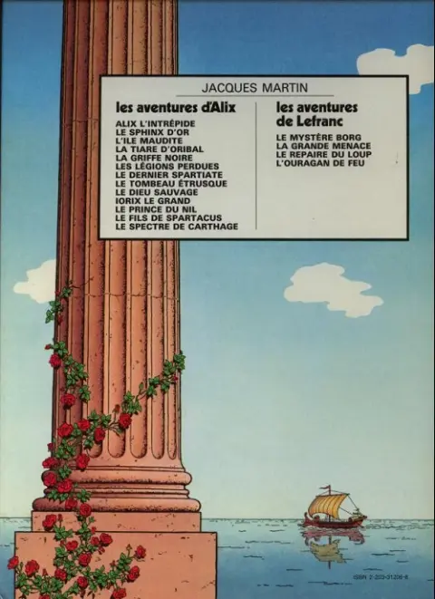 Verso de l'album Alix Tome 3 L'Île maudite