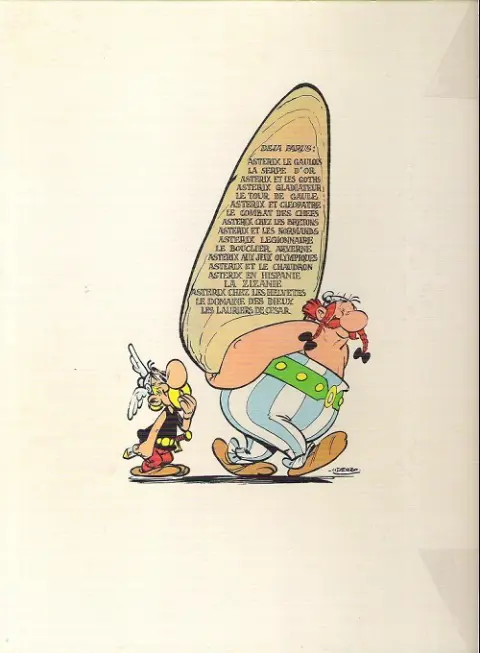 Verso de l'album Astérix Tome 3 Astérix et les Goths