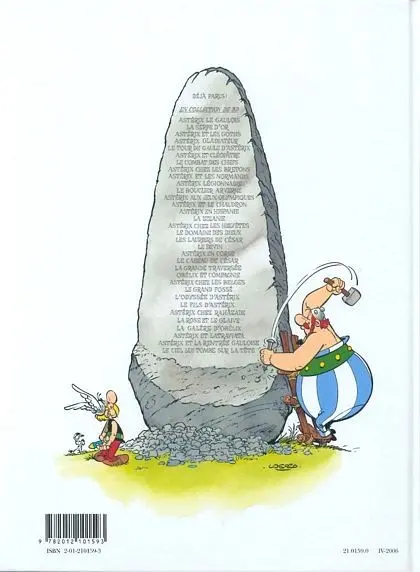 Verso de l'album Astérix Tome 9 Astérix et les Normands