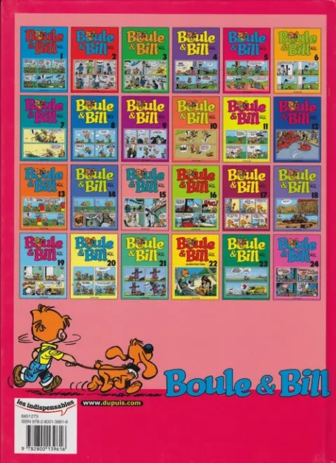 Verso de l'album Boule & Bill Tome 5