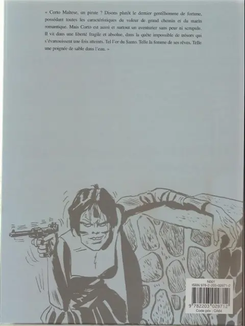 Verso de l'album Corto Maltese Tome 5 Sous le drapeau des pirates