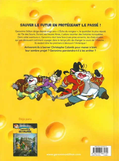 Verso de l'album Geronimo Stilton Tome 1 La découverte de l'Amérique