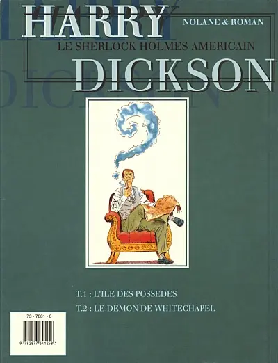 Verso de l'album Harry Dickson Tome 1 L'ile des possédés