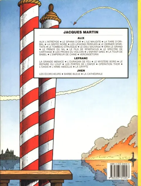 Verso de l'album Lefranc Tome 2 L'ouragan de feu