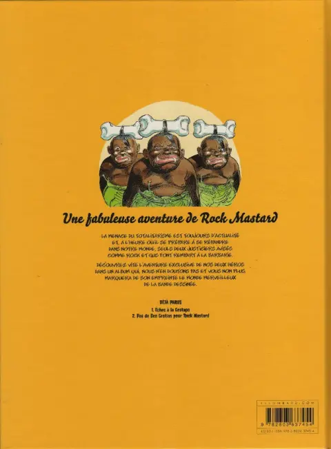 Verso de l'album Rock Mastard Tome 2 Echec à la gestapo