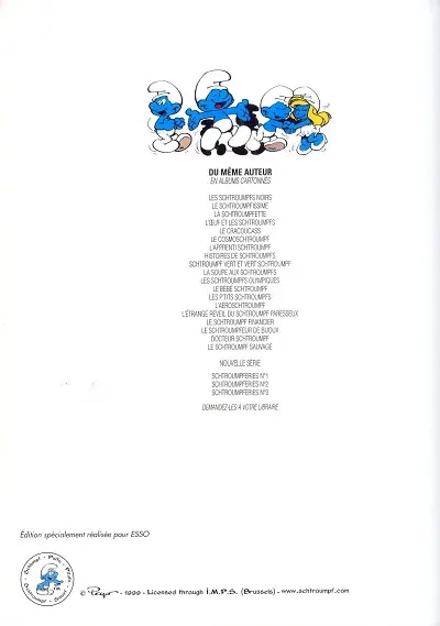 Verso de l'album Schtroumpferies Tome 1