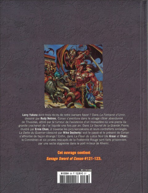 Verso de l'album The Savage Sword of Conan - La Collection Tome 38 La fontaine d'Umir