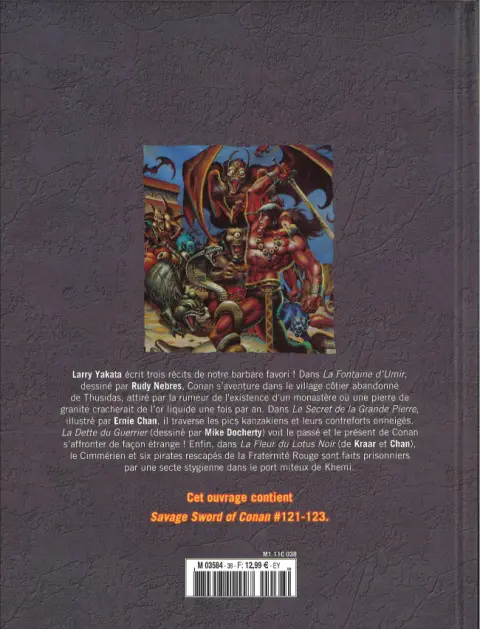 Verso de l'album The Savage Sword of Conan - La Collection Tome 38 La fontaine d'Umir